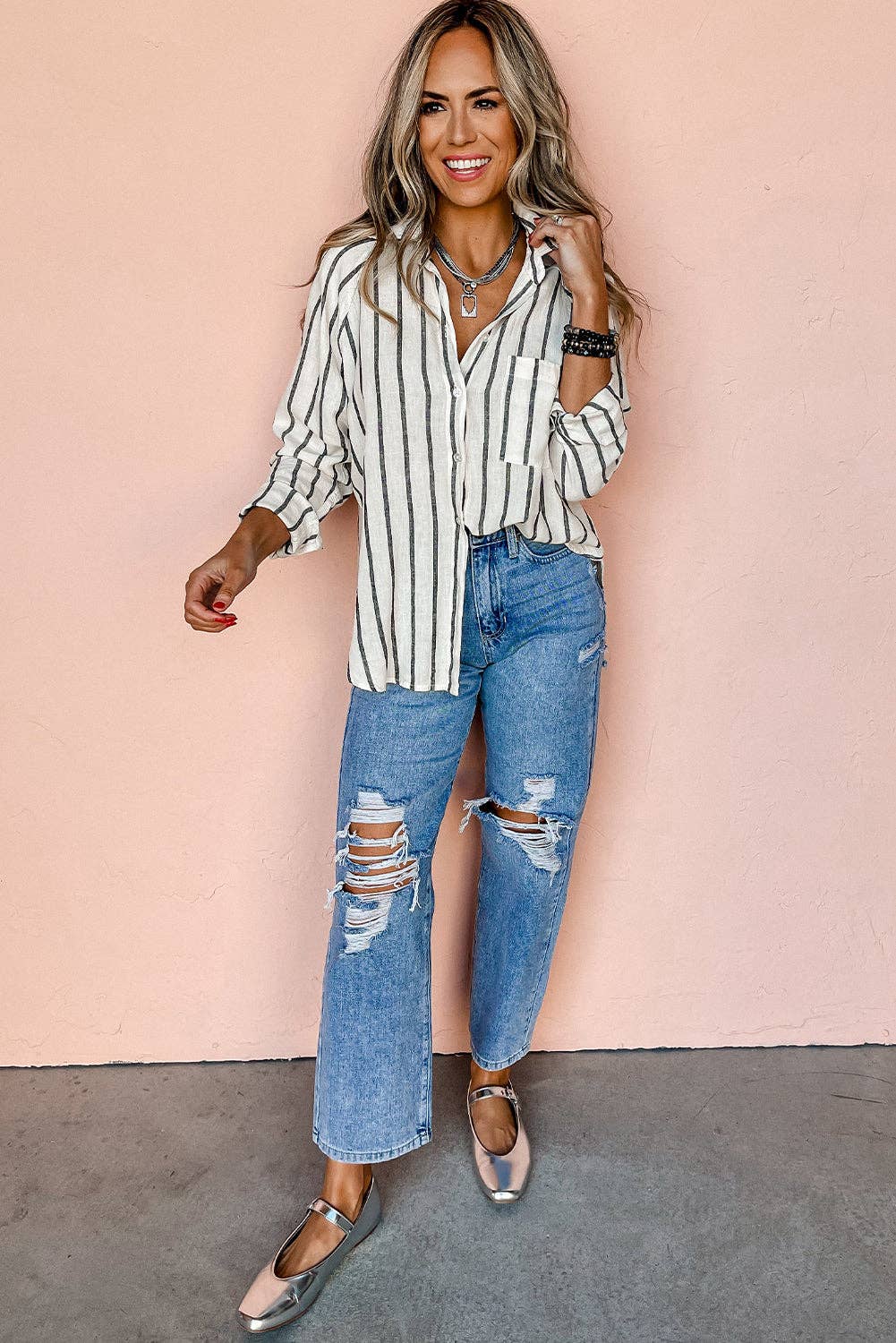 Roe Button up top