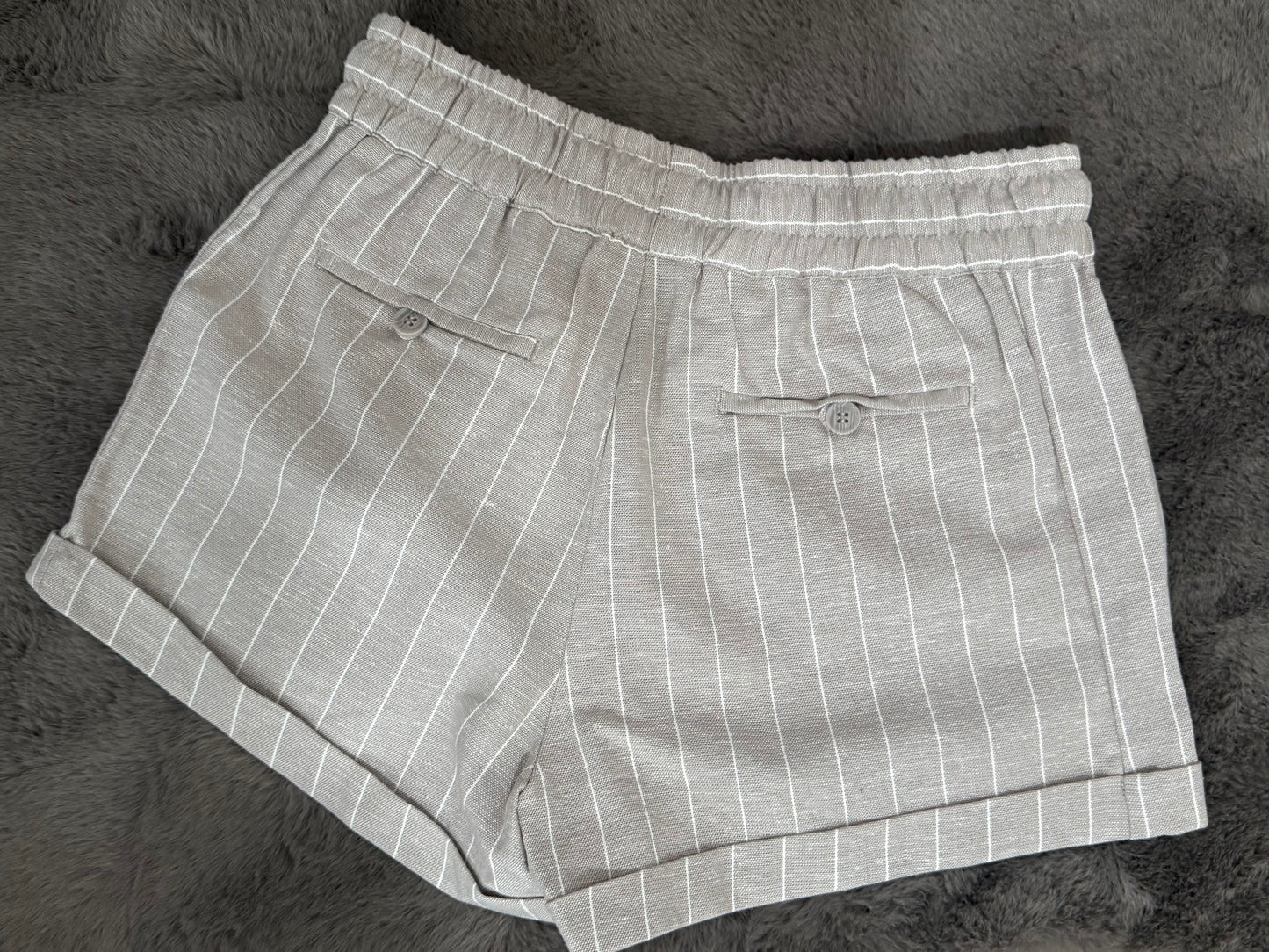 Striped Linen Shorts