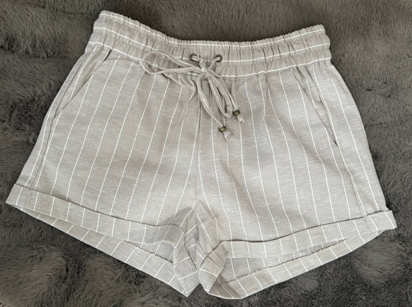 Striped Linen Shorts
