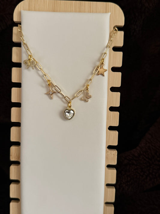 Charm necklace- heart