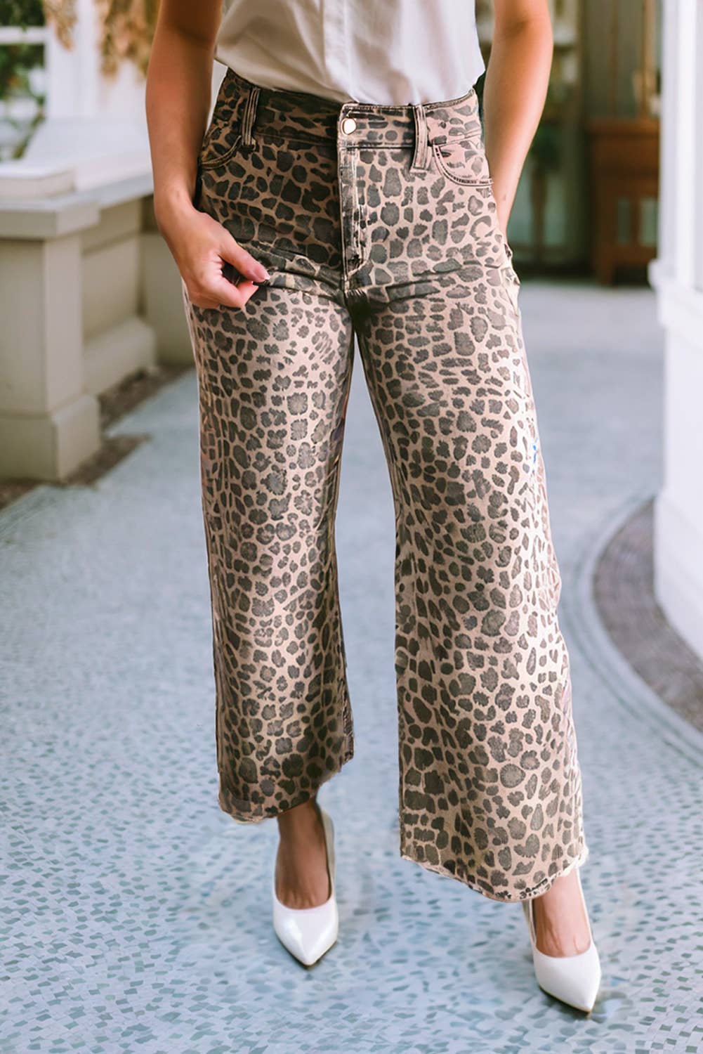 Sammy Leopard Print Jeans