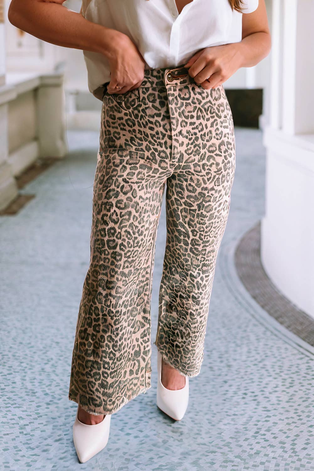 Sammy Leopard Print Jeans